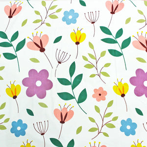 Cotton Floral Print 210 TC king Size Fitted Bedsheet In Multicolor Online In India