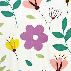 Soft Cotton Floral Print 210 TC Flat Bedsheet In Multicolor At Best Prices