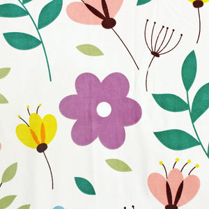 Cotton Floral Print 210 TC king Size Fitted Bedsheet In Multicolor Online In India