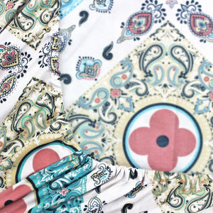 Cotton Floral Print 210 TC King Size Fitted Bedsheet In Multicolor At Best Prices