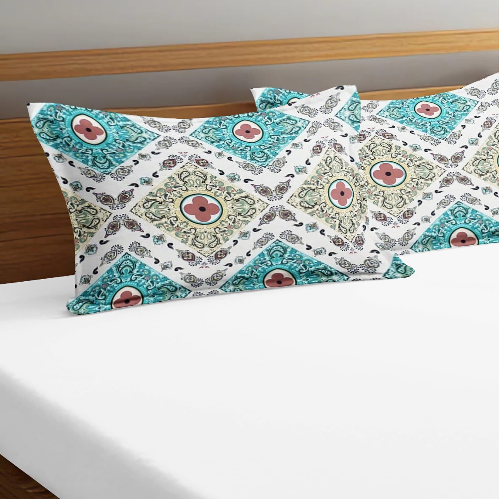 Printed Floral Set of 2 Pcs Pillow Cover - Multicolor