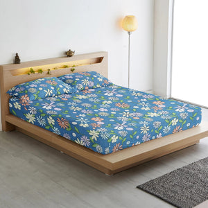 Soft Cotton Floral Print 210 TC Flat Bedsheet In Multicolor At Best Prices