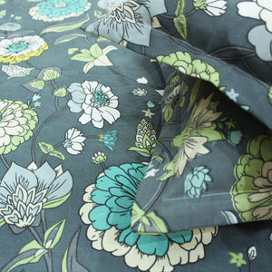 Cotton Floral Print 210 TC King Size Fitted Bedsheet In Multicolor