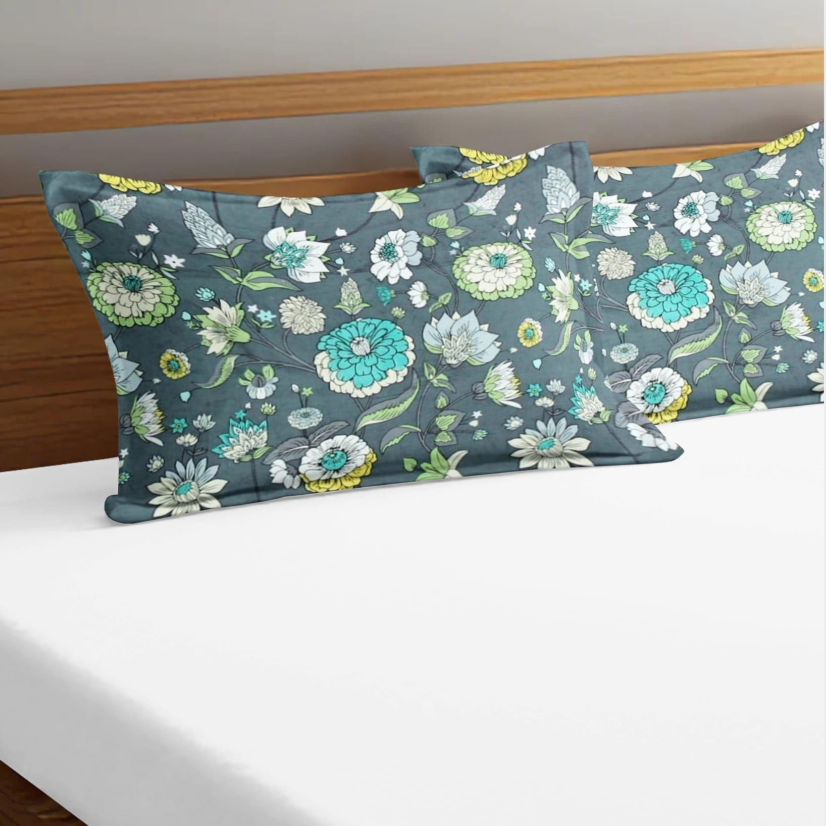 Printed Floral Set of 2 Pcs Pillow Cover - Multicolor