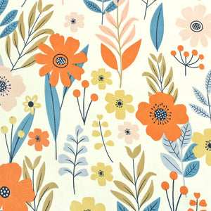 Cotton Floral Print 210 TC King Size Fitted Bedsheet In Multicolor