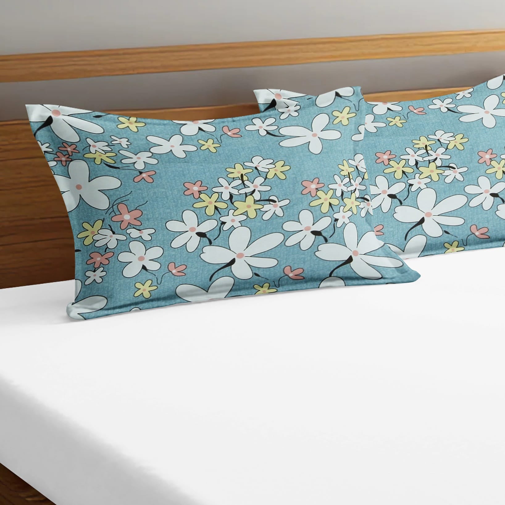 Printed Floral Set of 2 Pcs Pillow Cover - Multicolor