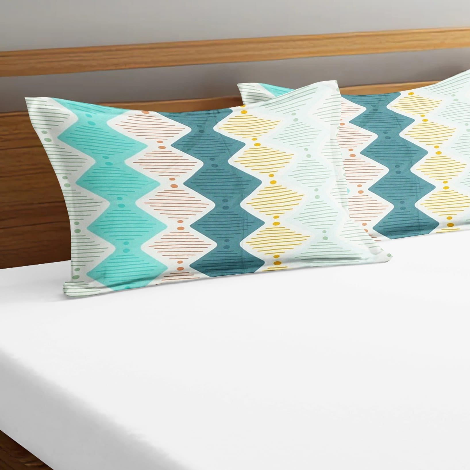 Printed Floral Set of 2 Pcs Pillow Cover - Multicolor