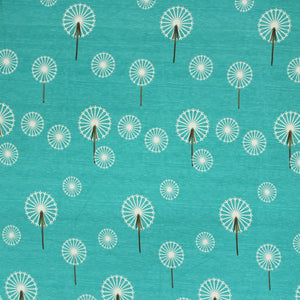 Cotton Floral Print 210 TC King Size Fitted Bedsheet In Aqua