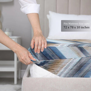 Geometrical 210 TC Fitted Bedsheet
