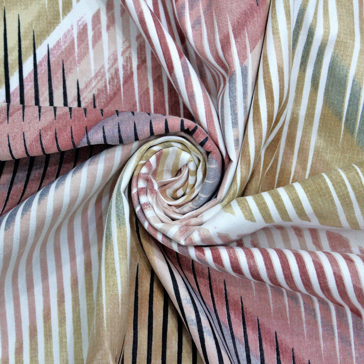 Stylish Multicolor 210 TC Cotton Geometrical Flat Bedsheet At Best Price