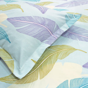 Cotton Fitted Bedsheet Set with Matching Pillow Covers.