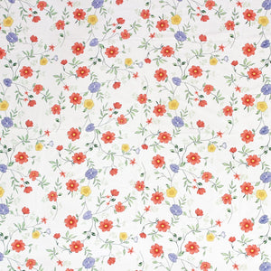 Floral 210 TC Multicolor Fitted Bedsheet Design