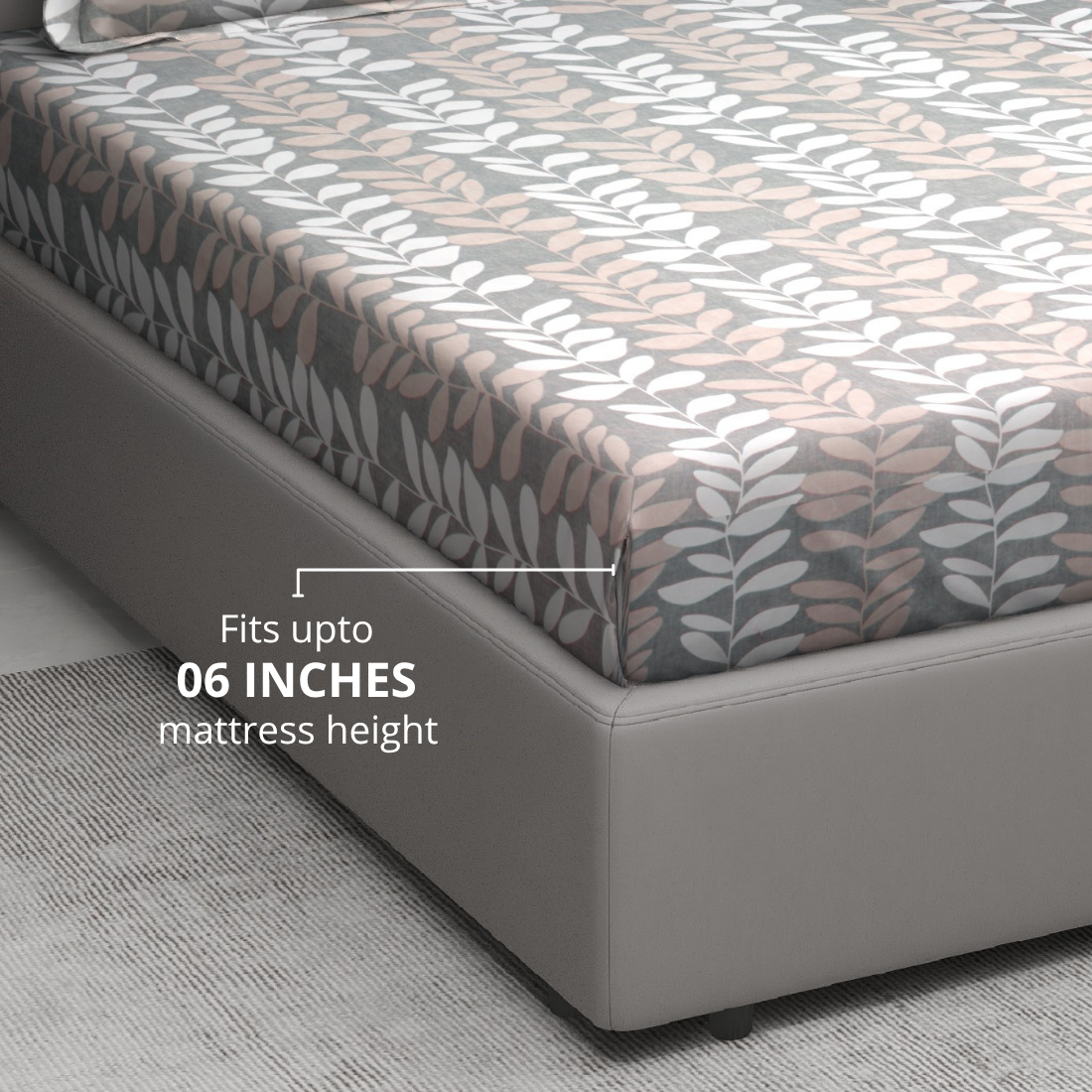 Abstract Cotton Bedsheet 360 elastic