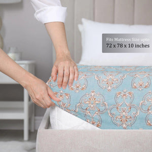 Damask 210 TC Fitted Bedsheet