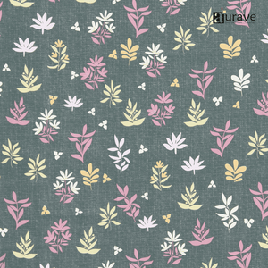 Close up Printed Floral Pillow Cover - Grey