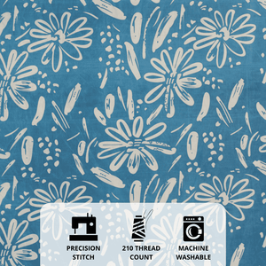 Close up of cotton bedsheet design