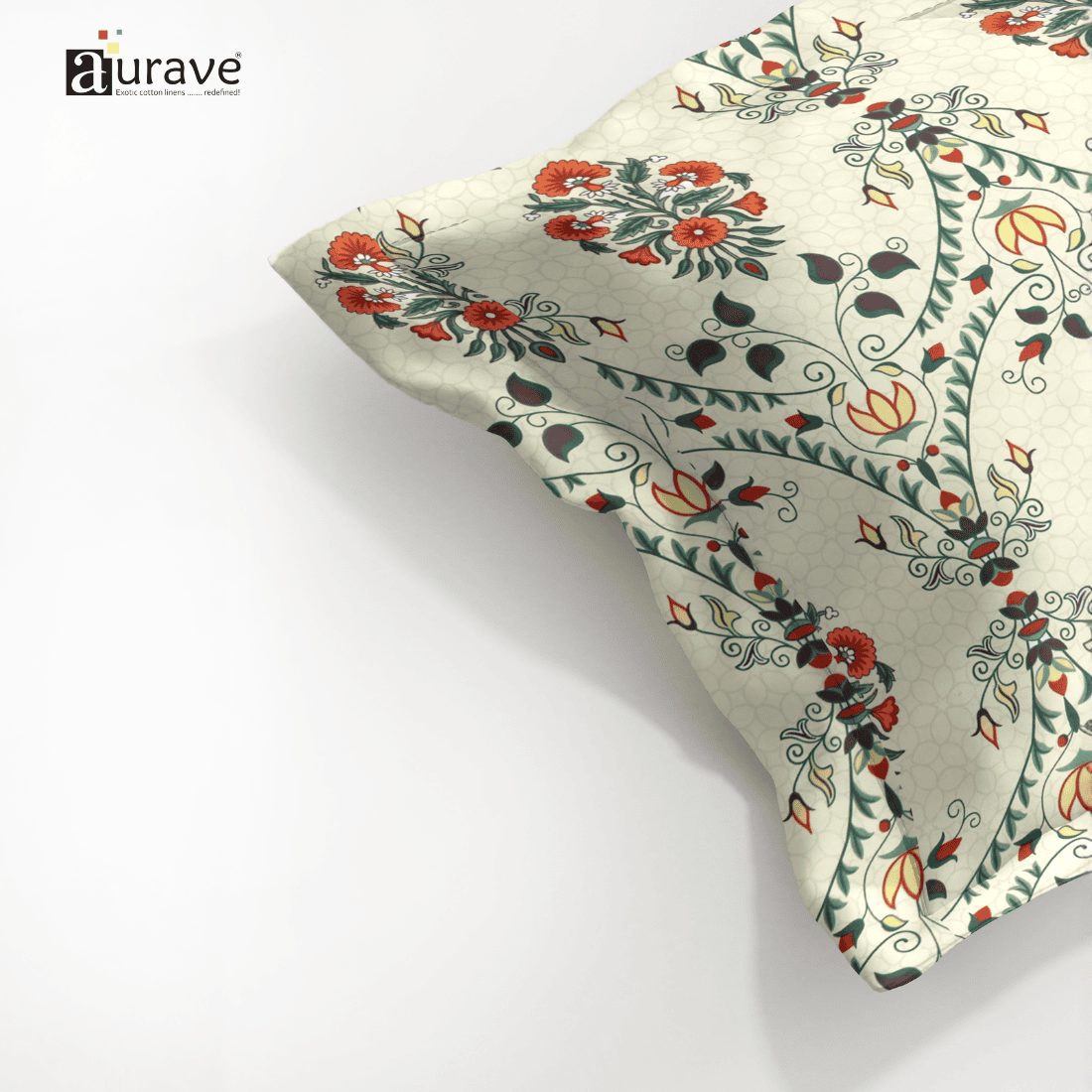 Printed Floral Pillow Cover - Multicolor