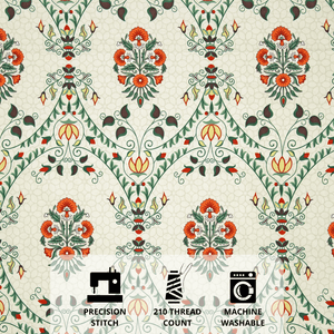 Floral 210 TC Fitted bedsheet Design