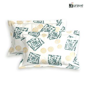 Printed Floral Set of 2 Pcs Pillow Cover - Beige