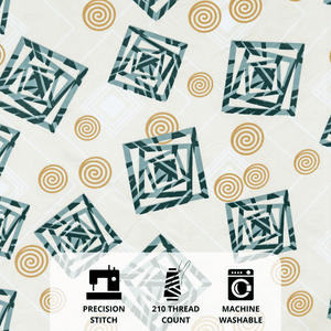 Close Up Geometrical 210 TC Fitted bedsheet Design