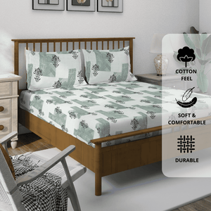 Damask bedsheet set with matching pillow