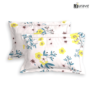Printed Floral Set of 2 Pcs Pillow Cover - Multicolor