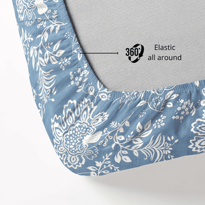 Floral 210 TC Fitted bedsheet