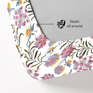 Floral 210 TC Fitted bedsheet