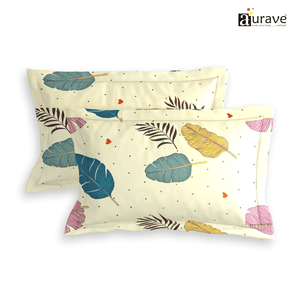 Printed Floral Set of 2 Pcs Pillow Cover - Multicolor