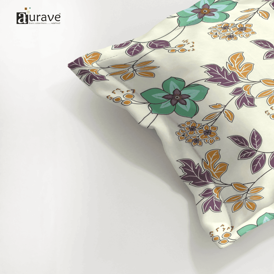Printed Flora Pillow Cover - Multicolor