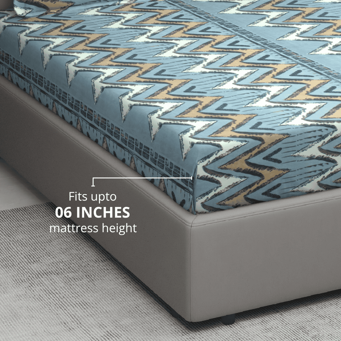 Abstract pattern fitted bedsheet