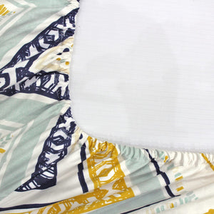 Geometrical Cotton Fitted Bedsheet(300 TC) -Multicolor online in India
