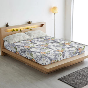 Floral Cotton Flat Bedsheet(300 TC) -Multicolor online in India