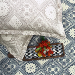 Floral Cotton Flat Bedsheet(300 TC) -Multicolor online in India