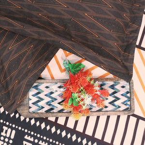 Geometrical Cotton Fitted Bedsheet(300 TC) -Multicolor online in India
