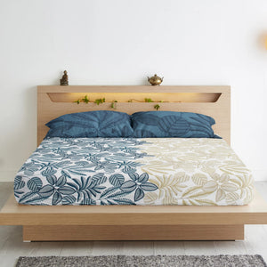 Floral Cotton Flat Bedsheet(300 TC) -Multicolor online in India