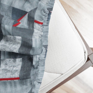Geometrical Cotton Fitted Bedsheet(300 TC) -Multicolor online in India