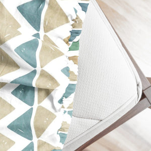 Geometrical Cotton Fitted Bedsheet(300 TC) -Multicolor online in India