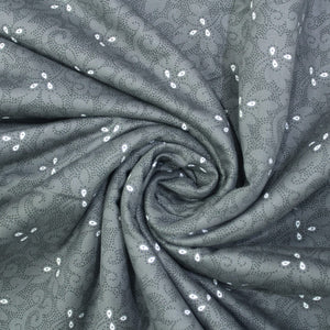 Pearl Texture Floral Print 300TC Cotton Dohar Comforter In Grey At Best Prices