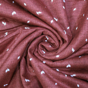 Pearl Texture Floral Print 300TC Cotton Dohar Comforter In Maroon At Best Prices
