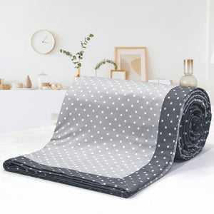 Pearl Texture Floral Print 300TC Cotton Dohar Comforter In Silver At Best Prices