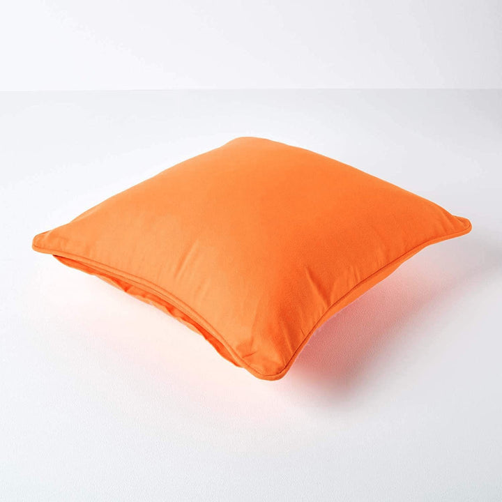 Plain Cotton Decorative Cushion Cover 1 Pc in Orange online at best prices