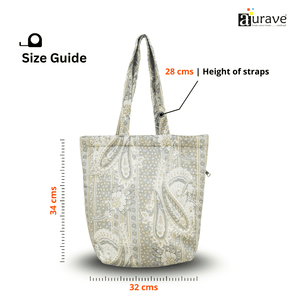 Shopper/Tote Bag
size guide showing dimensions