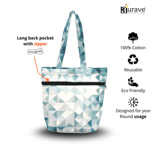 Premium Cotton Lightweight Eco-Friendly Shopper/Tote Bag, Sky Blue