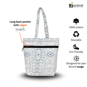 Premium Cotton Lightweight Eco-Friendly Shopper/Tote Bag, Blue