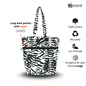 Premium Cotton Lightweight Eco-Friendly Shopper/Tote Bag, Black