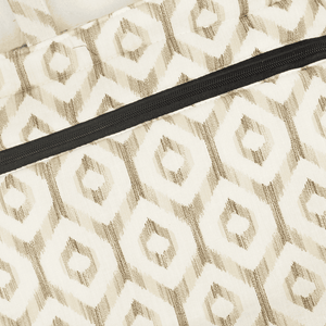Close-up of a patterned fabric with a black zipper Shopper/Tote Bag