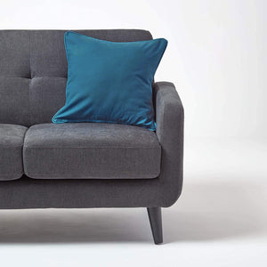 Plain Cotton Decorative Cushion Cover 1 Pc in Peacock Blue online at best prices