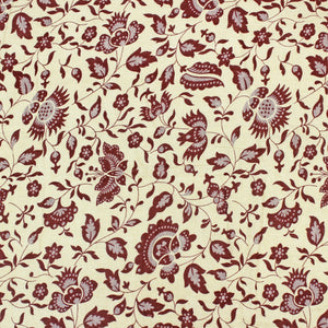 Full View Riva Floral Cotton Dohar, Burgundy Design