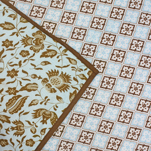 Riva Floral Cotton Dohar, Coffee